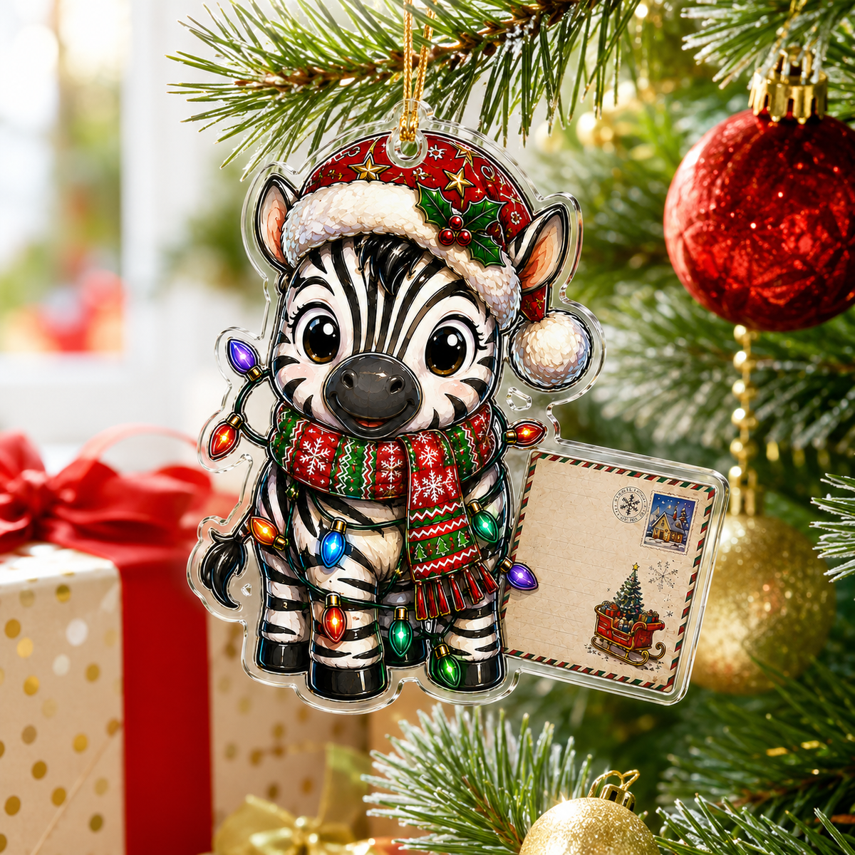 Animal With Christmas Led Zebra