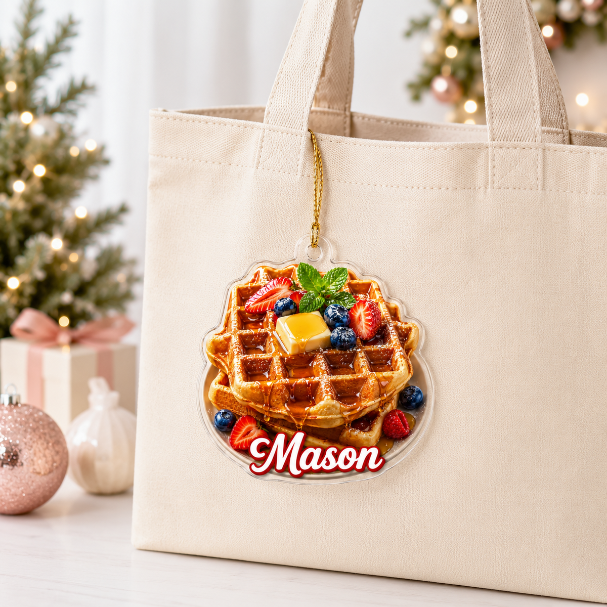 Breakfast Custom Name Waffle Acrylic
