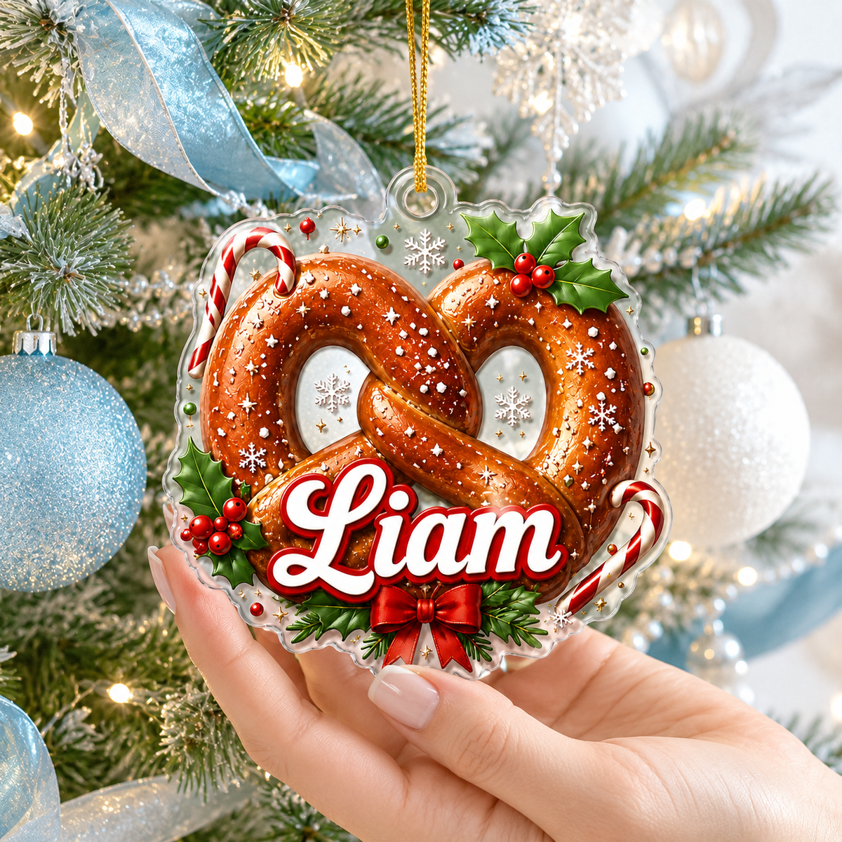 Custom Name Food Acrylic - Pretzel