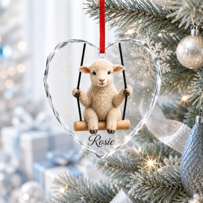 Animal Glass Ornament Sheep
