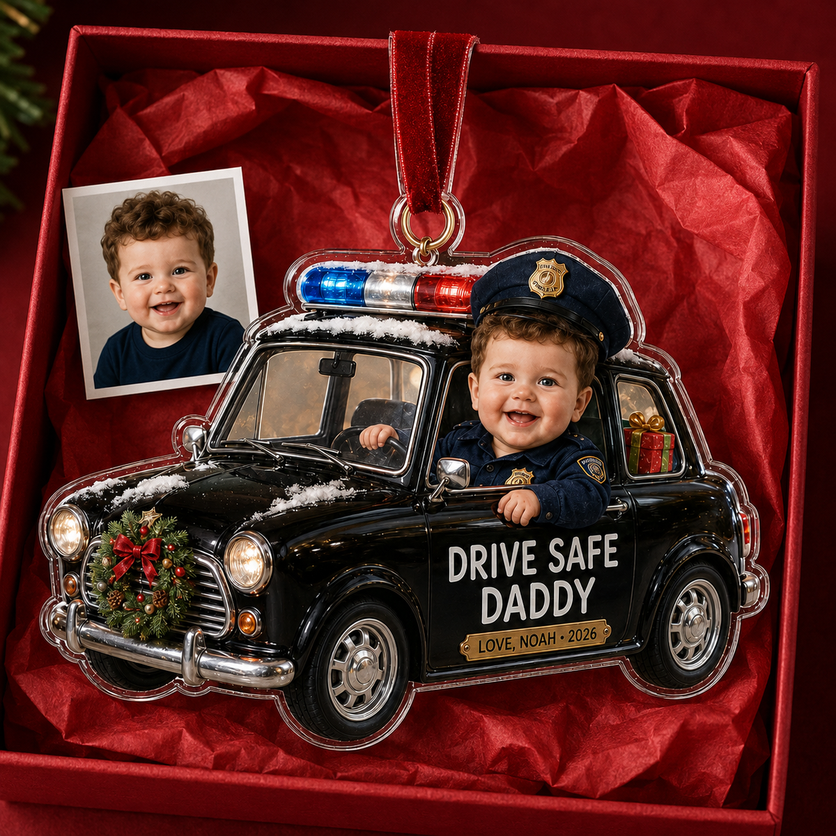 Photo Baby Police Car