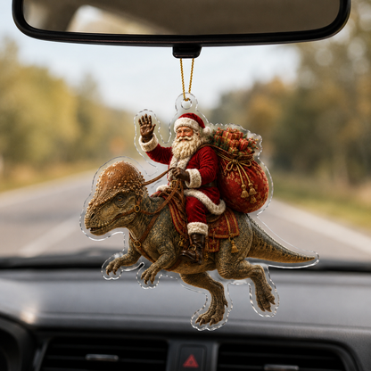 Dinosour With Santa Pachycephalosaurus