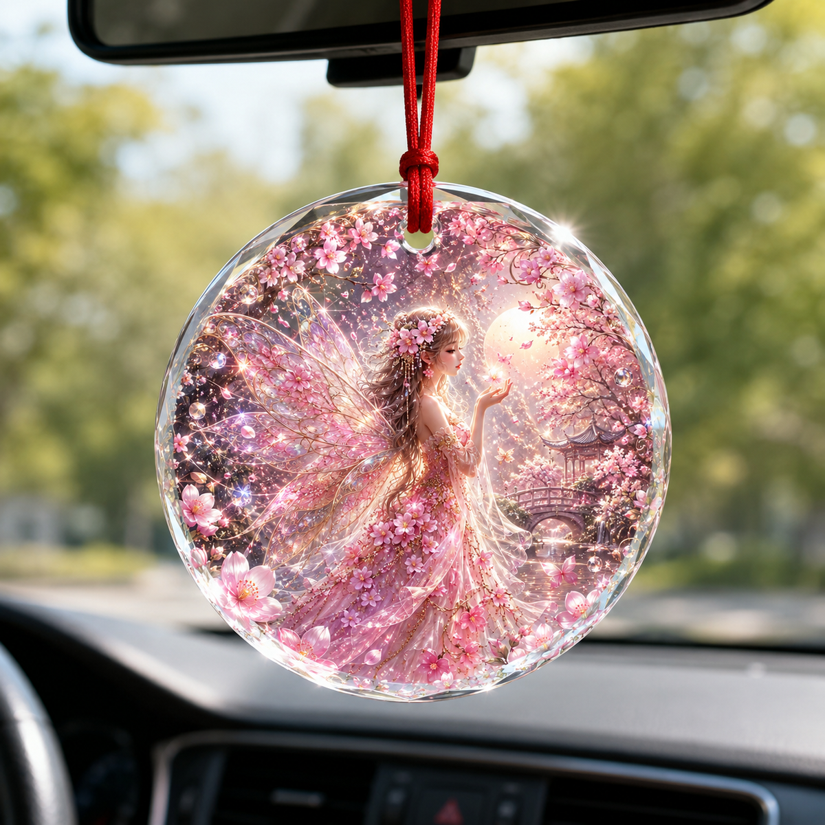 Fairy Glass Ornament Cherry Blossom Fairy