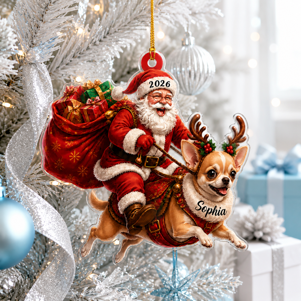 Santa Claus and Dog Chihuahua