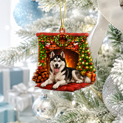 Dog Christmas Tree Siberian Husky