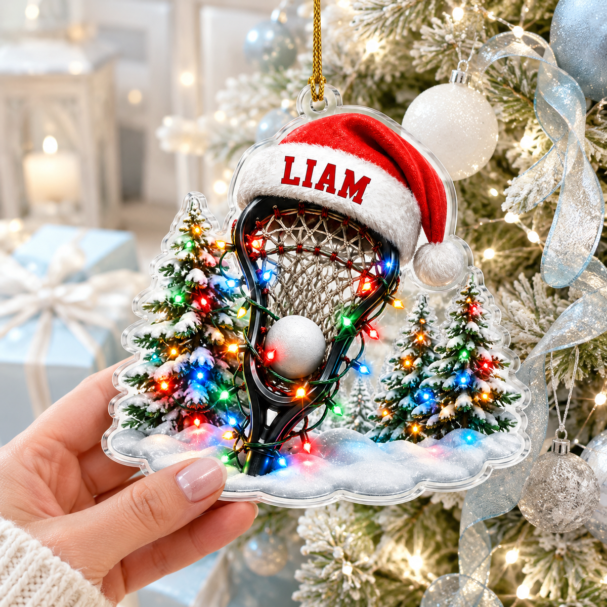 Custom Sports Christmas Acrylic - Lacrosse