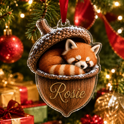 Animal Tree Decor Acrylic Red Panda