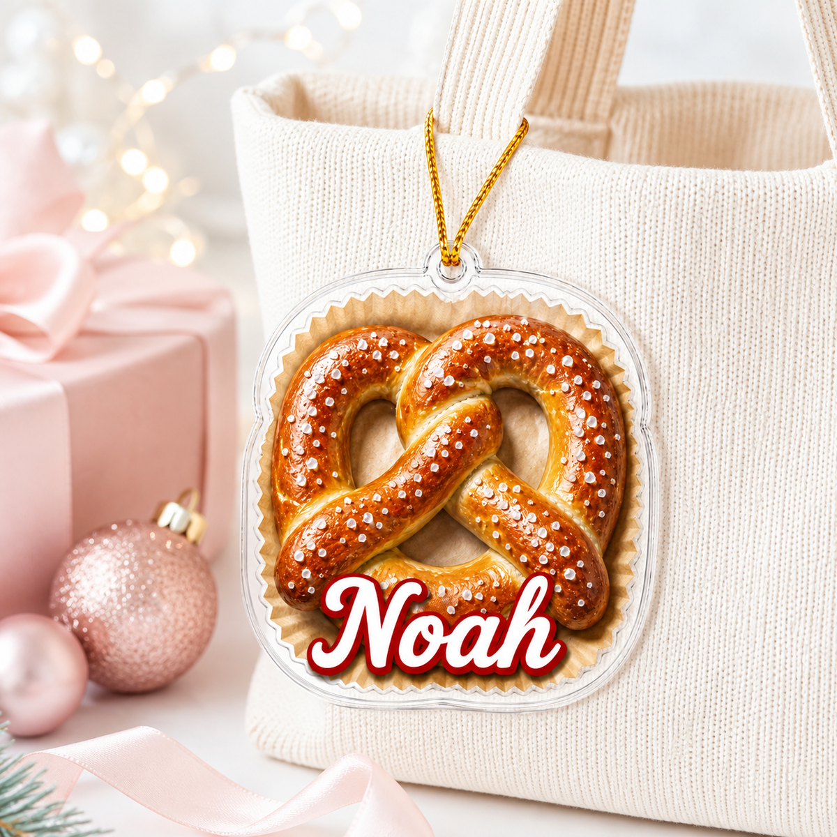 Breakfast Custom Name Soft Pretzel Acrylic