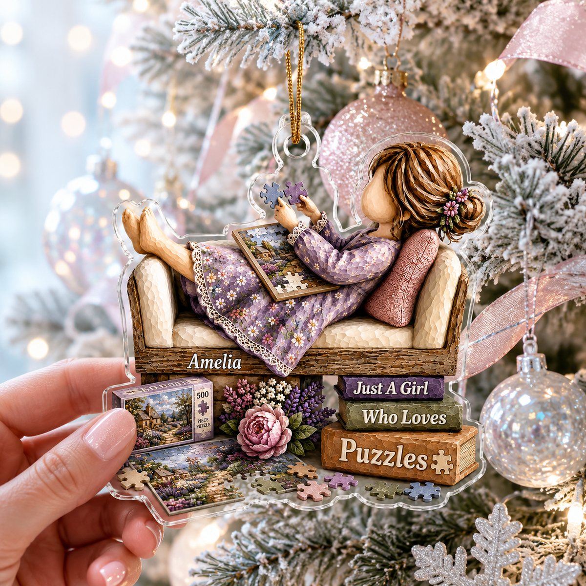 Personalized Just A Girl Hobby Puzzle Lover