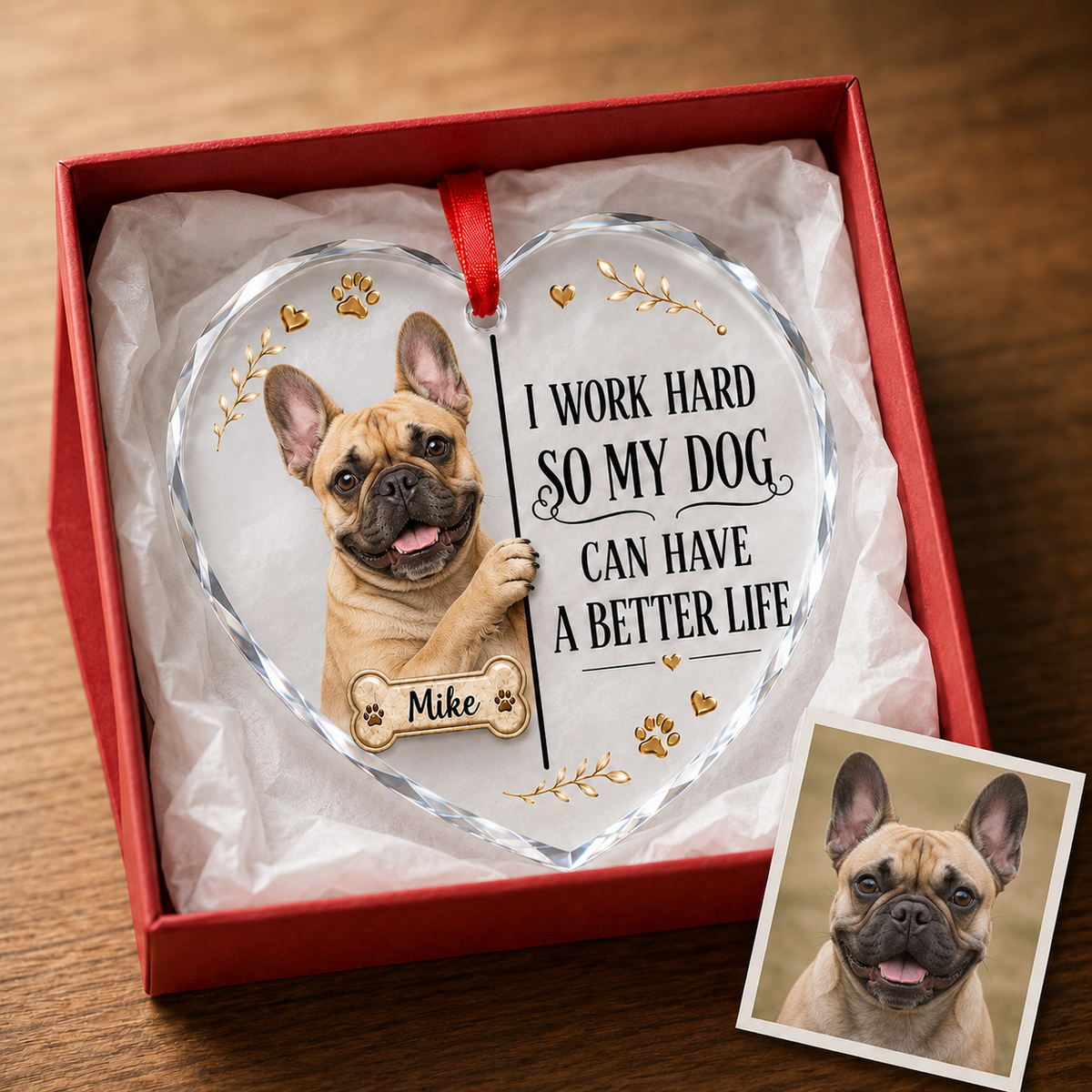 Custom Photo Dog With Cute Quote