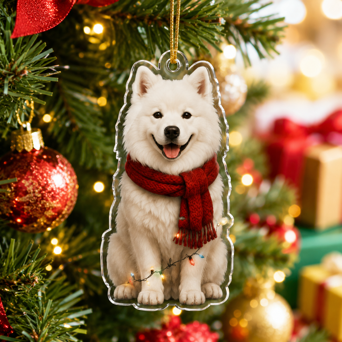 Dog Christmas Ledlight Samoyed
