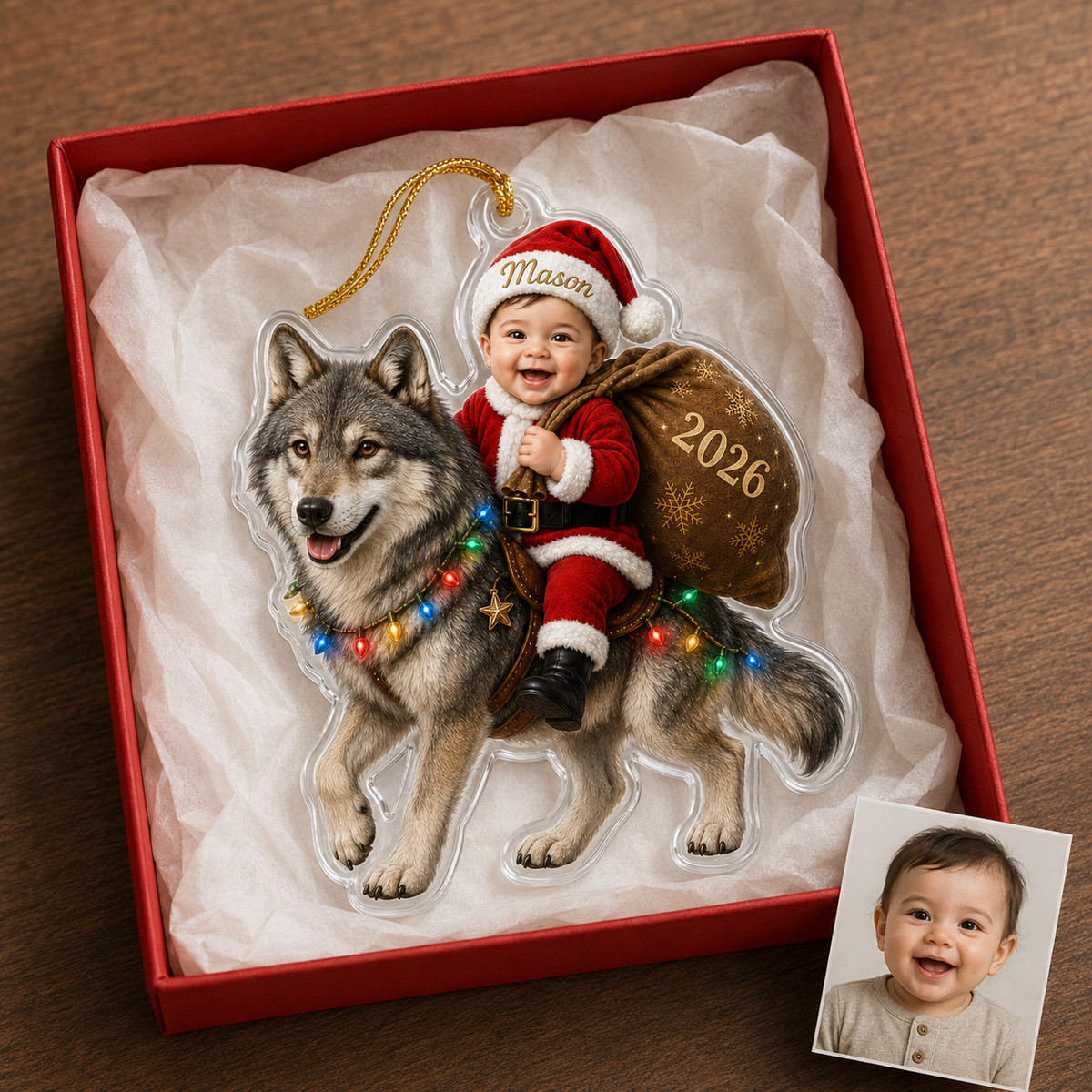 Custom Photo Baby Animal Wolf