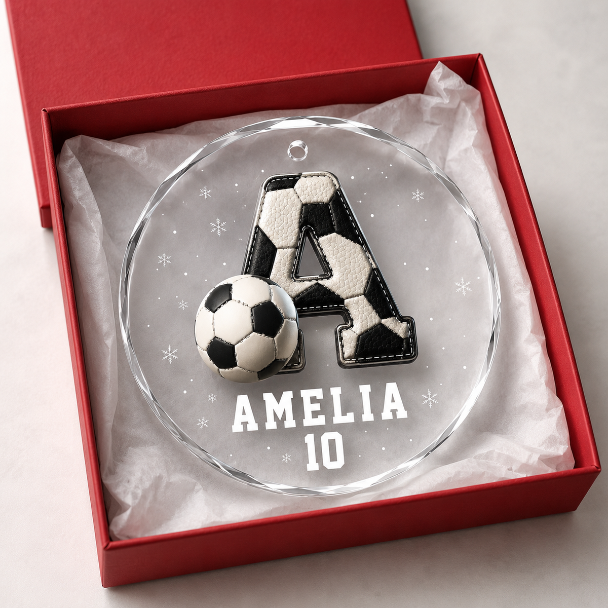 Sport Glass Alphabet Name Football