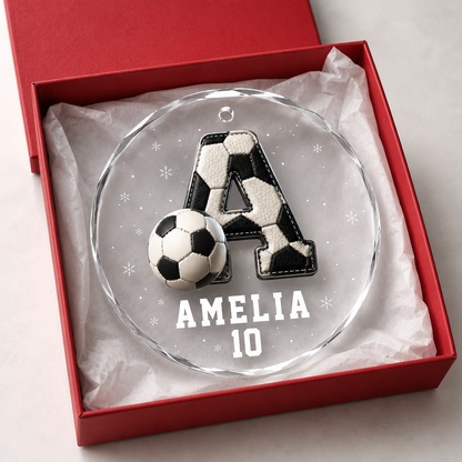 Sport Glass Alphabet Name Football