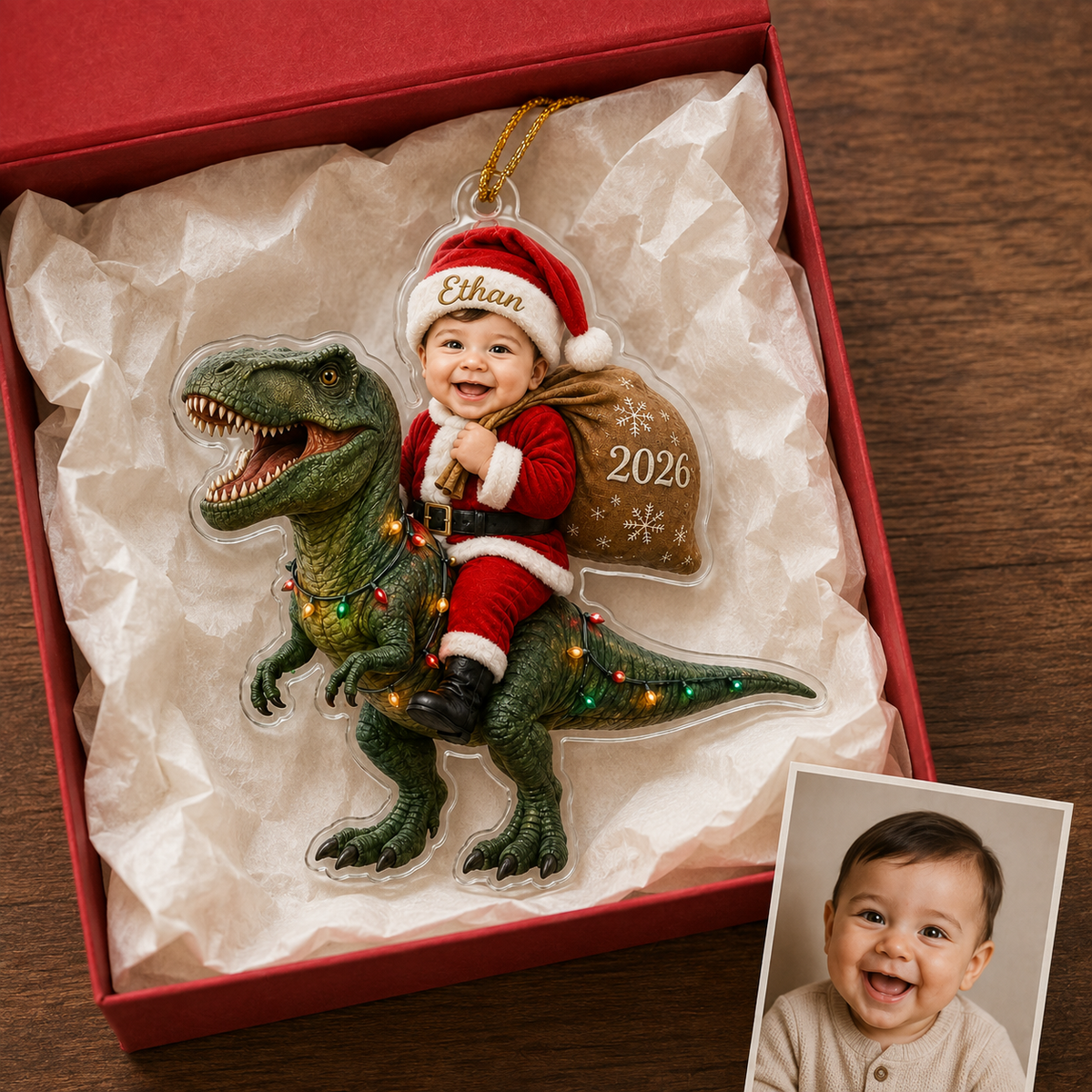 Custom Photo Baby Animal T-Rex Dinosaur