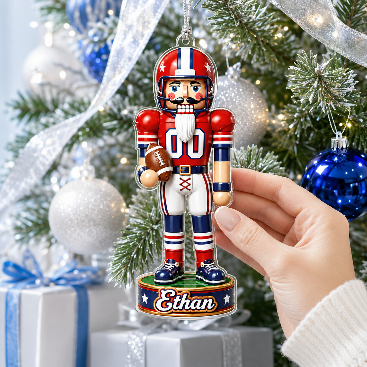 Sports Nutcracker American Football Acrylic