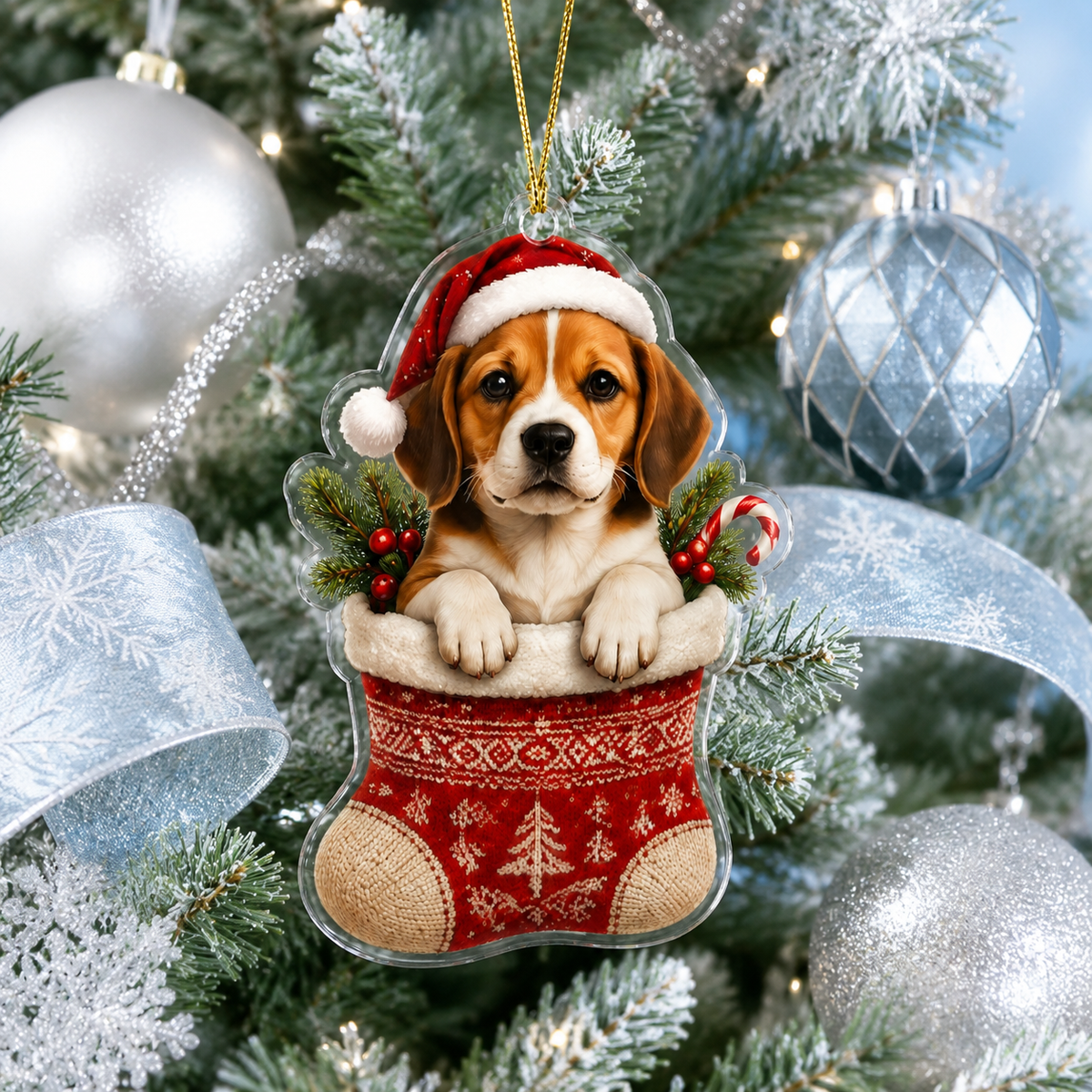 Dog Christmas Socks Beagle