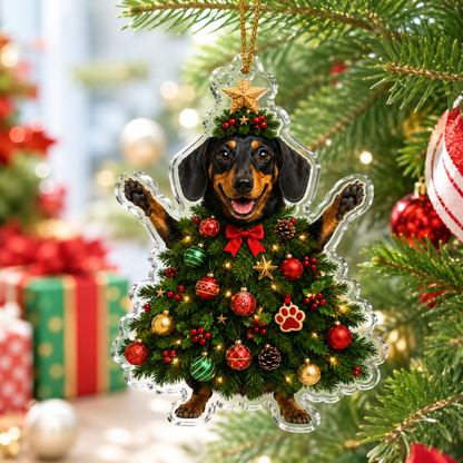 Dog Santa Tree Dachshund