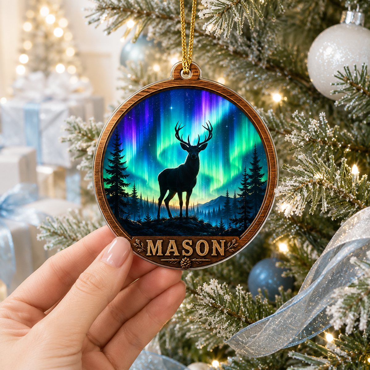 Personalized Hunting Aurora Stag Acrylic