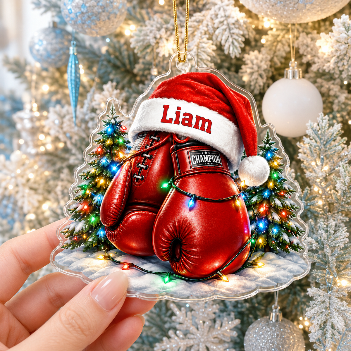 Custom Sports Christmas Acrylic - Boxing