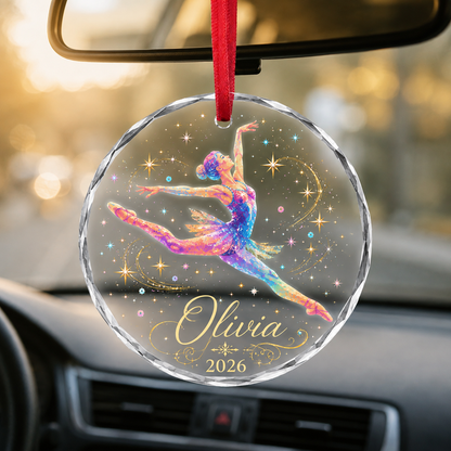 Personalized Dancing Glass Colourful Ballerina
