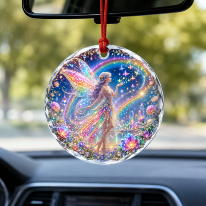 Fairy Glass Ornament Rainbow Fairy