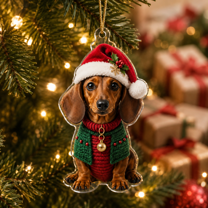 Dog Chrismast With Noel Sweater Dachshund