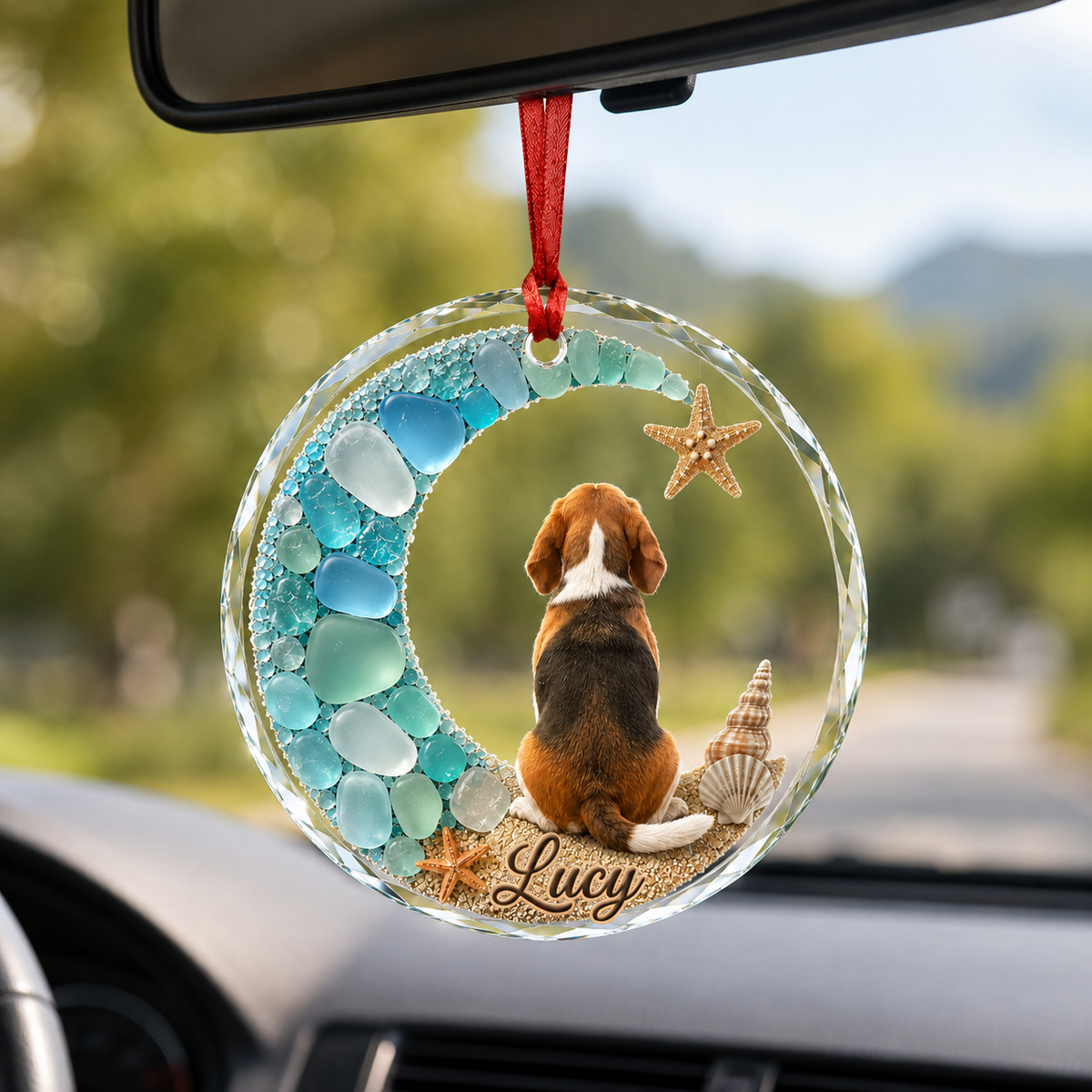 Custom Dog Seashell Beagle