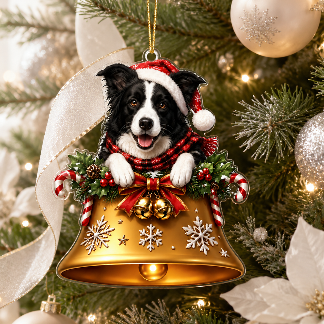 Dog Christmas Bell Border Collie