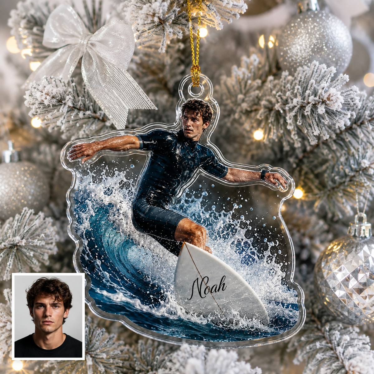Surfing Personalize Acrylic Surfer