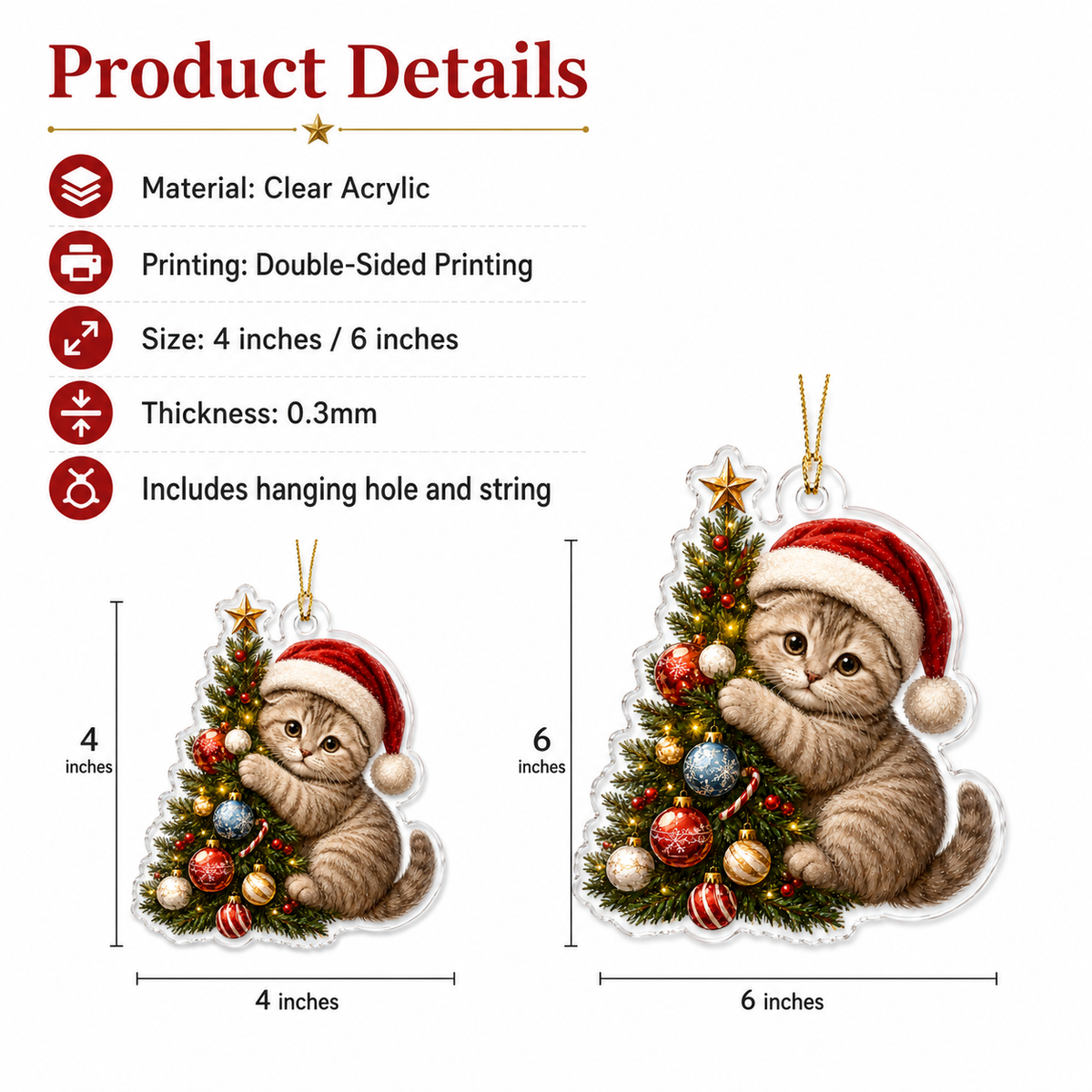 Cat With Christmas Tree Scotish Fold