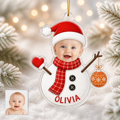 Custom Photo Baby Snowman