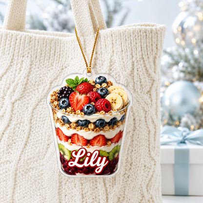 Breakfast Custom Name Yogurt and Fruit Parfait Acrylic