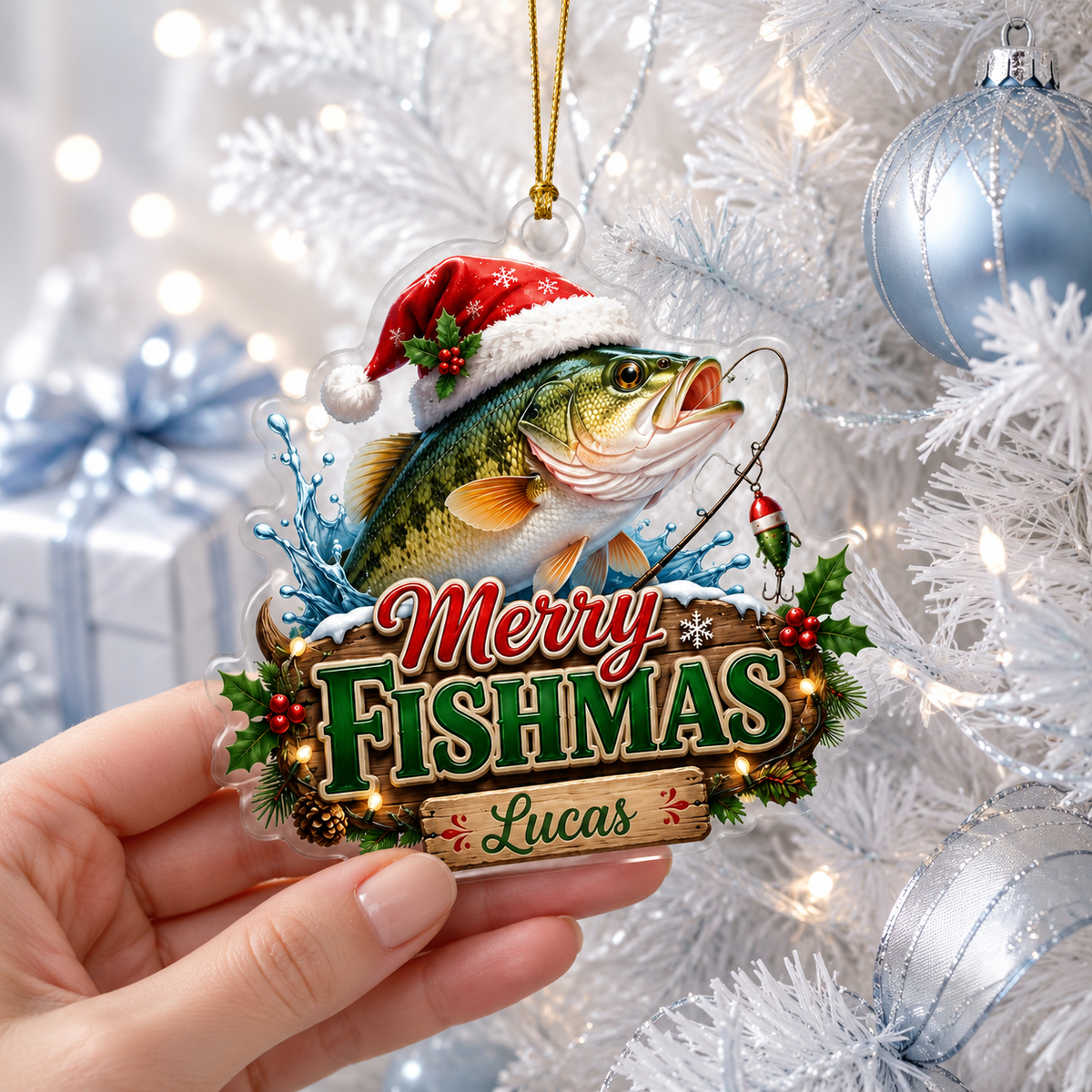 Personalized Fishing Fishmas Acrylic