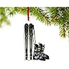 Personalized Snow Skiing Ornament, Custom Colored Skiing Mask Shape Ornament N27