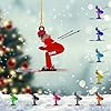 Personalized Snow Skiing Ornament, Custom Colored Skiing Mask Shape Ornament N19