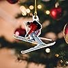 Personalized Snow Skiing Ornament, Custom Colored Skiing Mask Shape Ornament N16