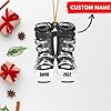 Personalized Snow Skiing Ornament, Custom Colored Skiing Mask Shape Ornament N14