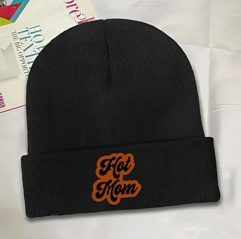 Hot Mom Beanie Hat | Trendy Hat For Mom | Mother's Day Gift | Perfect Gift For Winter Wear