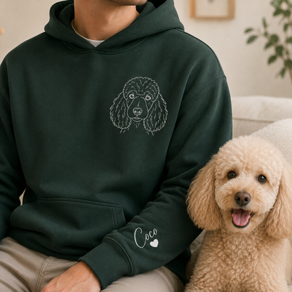 Custom Dog Face Hoodie Personalized Pet Lover Sweatshirt with Your Favorite Dog Picture THUC99