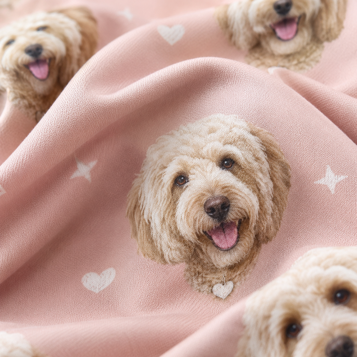 Personalized Dog Face Pajamas Set for Dog Mom and Dog Dad, Custom Pet Photo Sleepwear THUC99