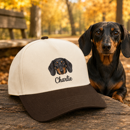 Personalized Dog Face Hat, Custom Embroidered Pet Portrait Hat, Memorial Gift THUC99