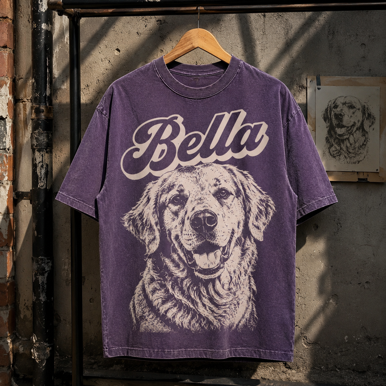 Custom Photo Dog Vintage Wash T-Shirt, Personalized Pet Lover Gift | Dog Lover Shirt THUC99