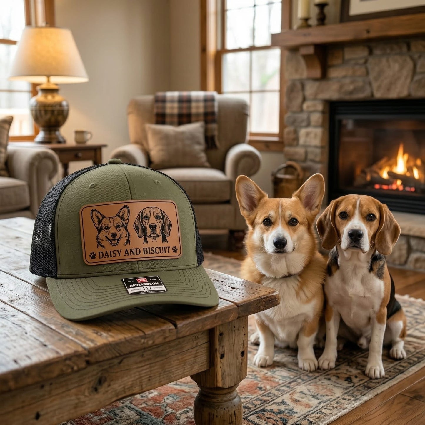 Personalized Dog Name Trucker Hat – Custom Photo Pet Name Hat | Gift For Dog Lovers THUC99
