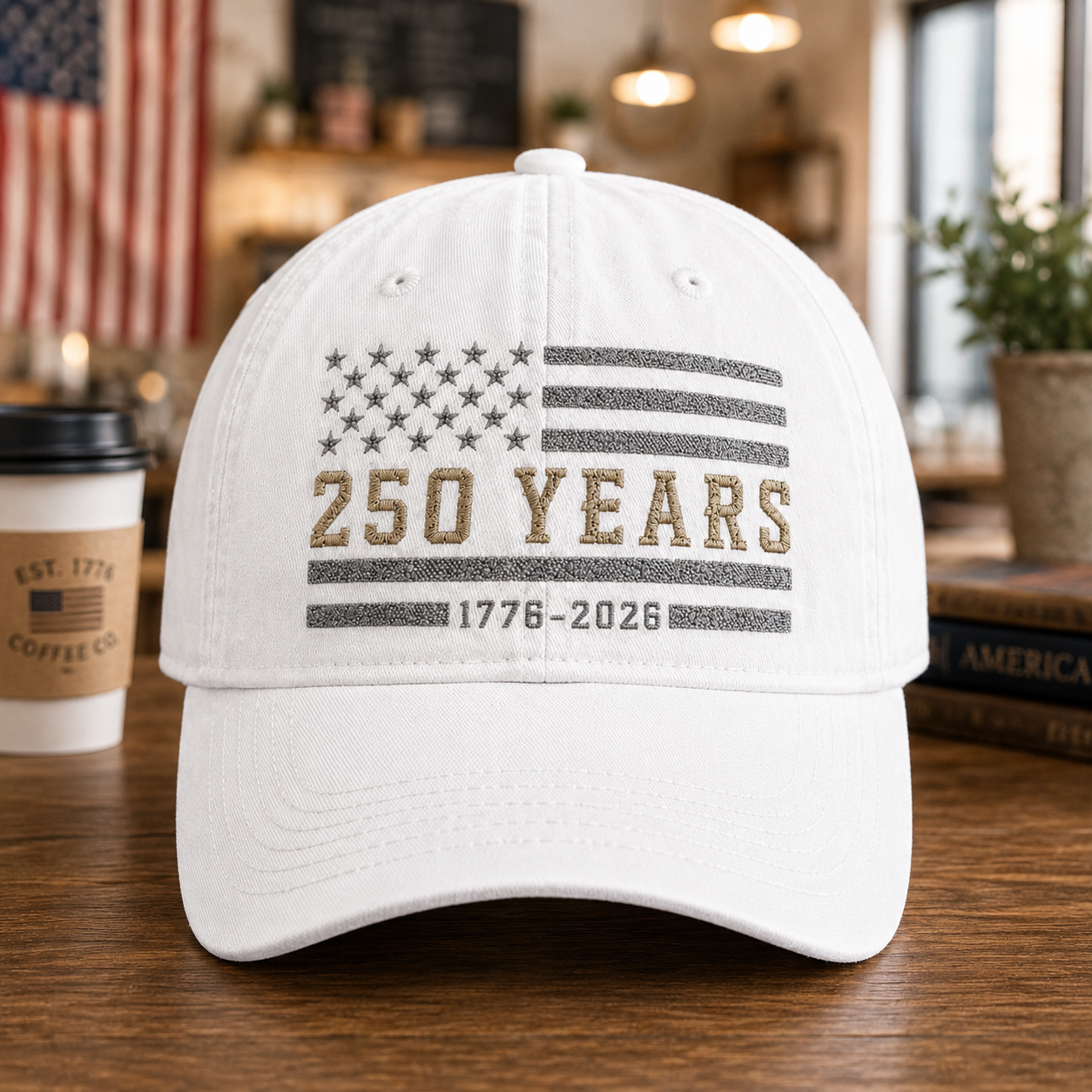 American Heritage 250 Years Embroidered Vintage Baseball Hat Independence Day Gift THUC99