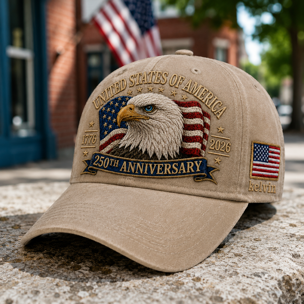 America 250 Years Embroidered Vintage Baseball Hat Semiquincentennial Patriotic Cap THUC99 (Copy)