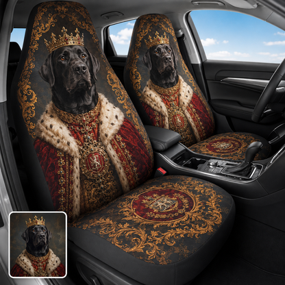 Custom Dog Royal Car Seat Cover, Personalized Pet Photo Seat Protector, Gift For Dog Mom Dad THUC99
