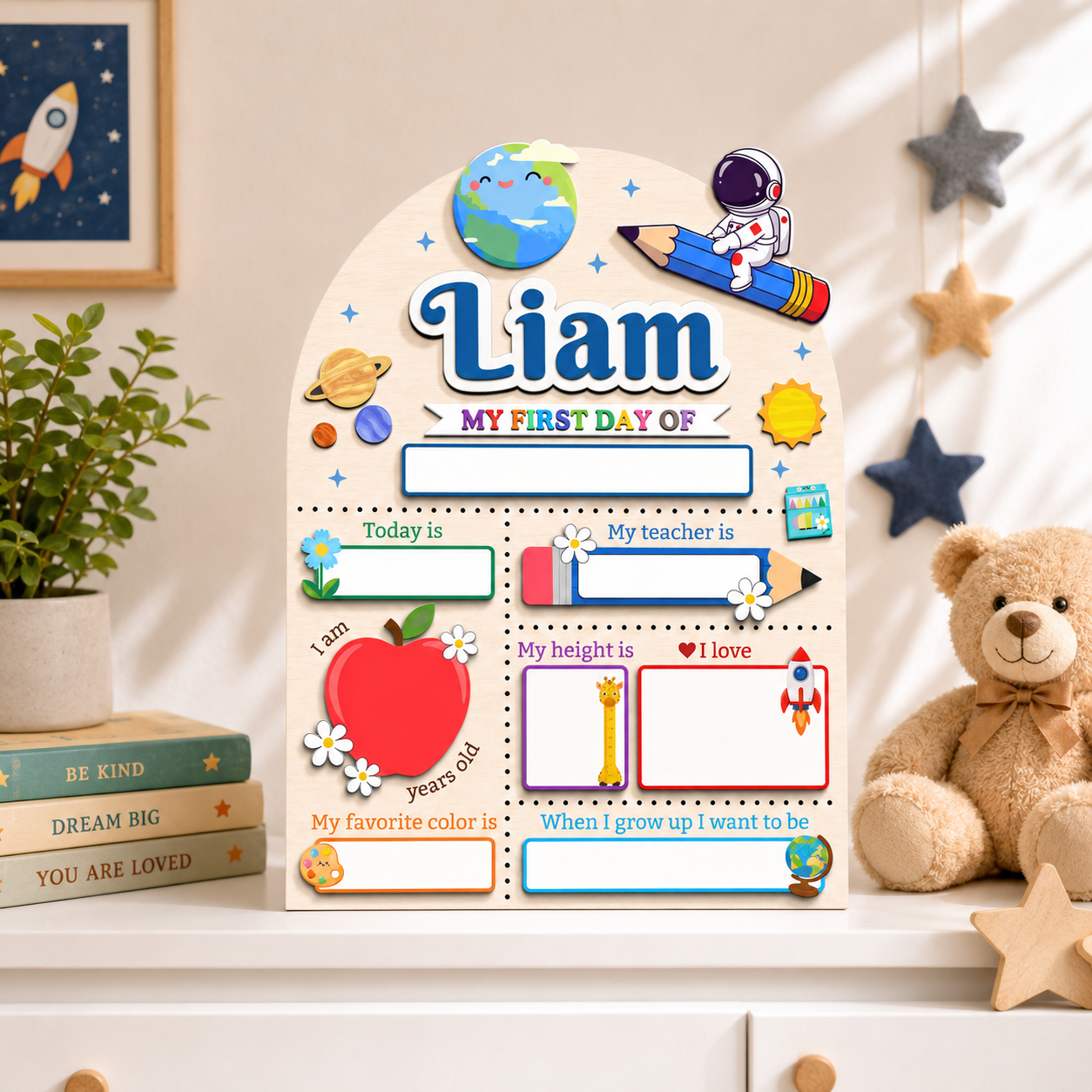 Custom Name First Day Last Day of School Sign, Custom Acrylic School Keepsake THUC99