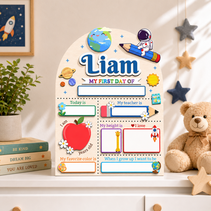 Custom Name First Day Last Day of School Sign, Custom Acrylic School Keepsake THUC99