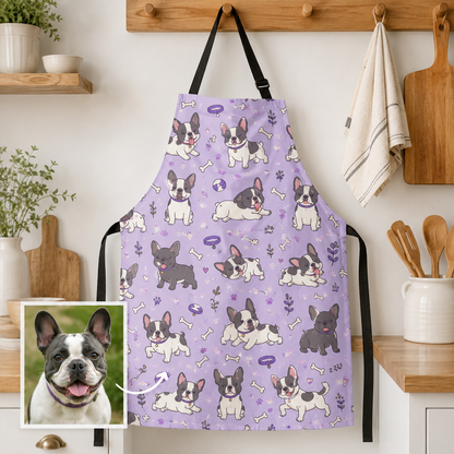 Custom Dog Photo Cooking Apron Personalized Pet Face Apron, Gift for Dog Mom, Dog Dad and Animal Lovers THUC99